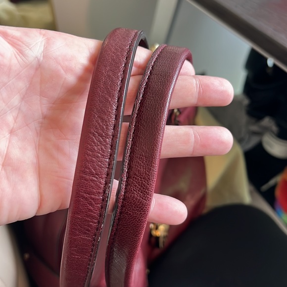 Michael Kors maroon satchel with crossbody strap - Picture 14 of 14